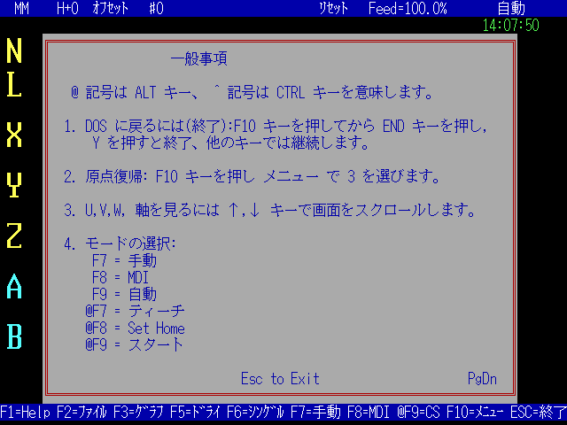 Help Screen in Japanese